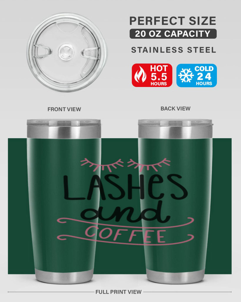 Lashes and Coffee Style 68#- make up- Tumbler
