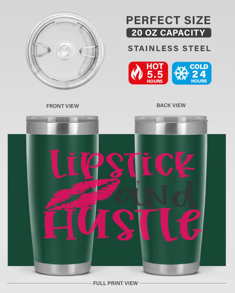 Lipstick and Hustle design Style 230#- make up- Tumbler