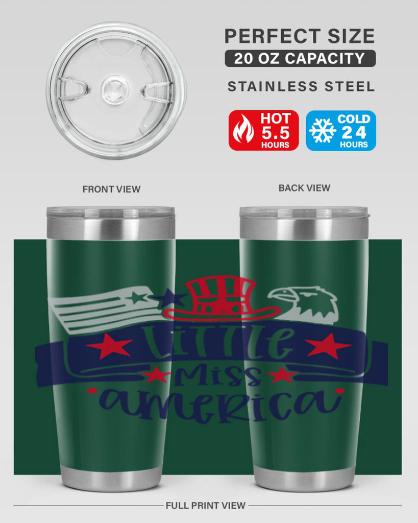 Little Miss America Style 162#- Fourt Of July- Tumbler
