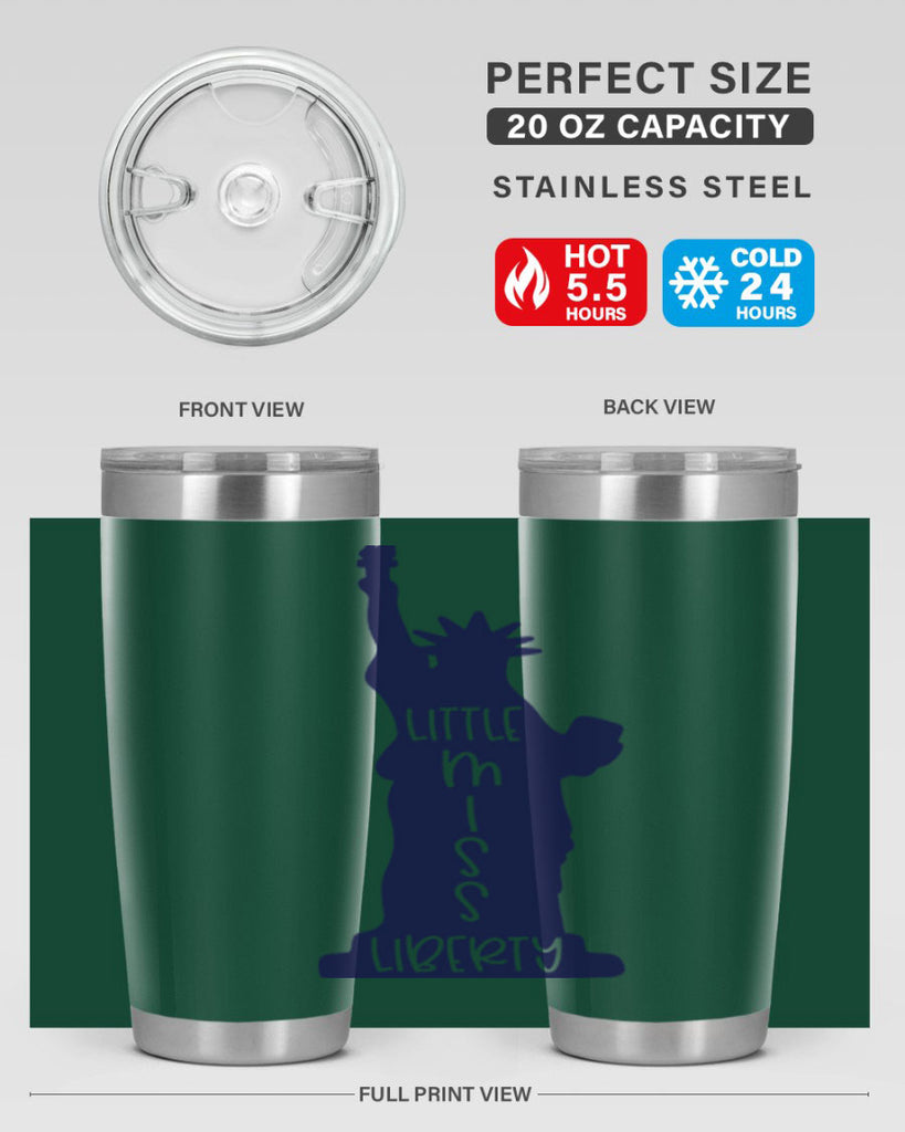 Little Miss Liberty Style 163#- Fourt Of July- Tumbler