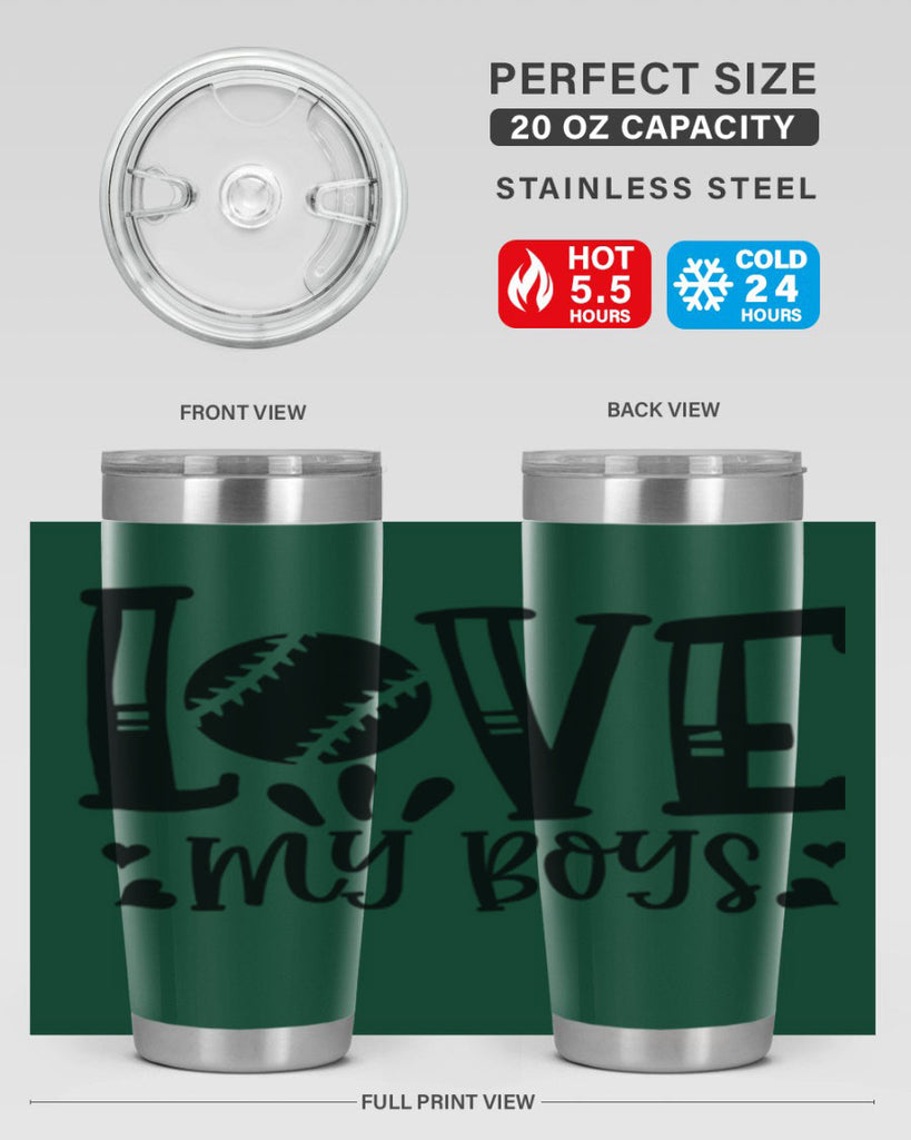 Love My Boys 2053#- baseball- Tumbler