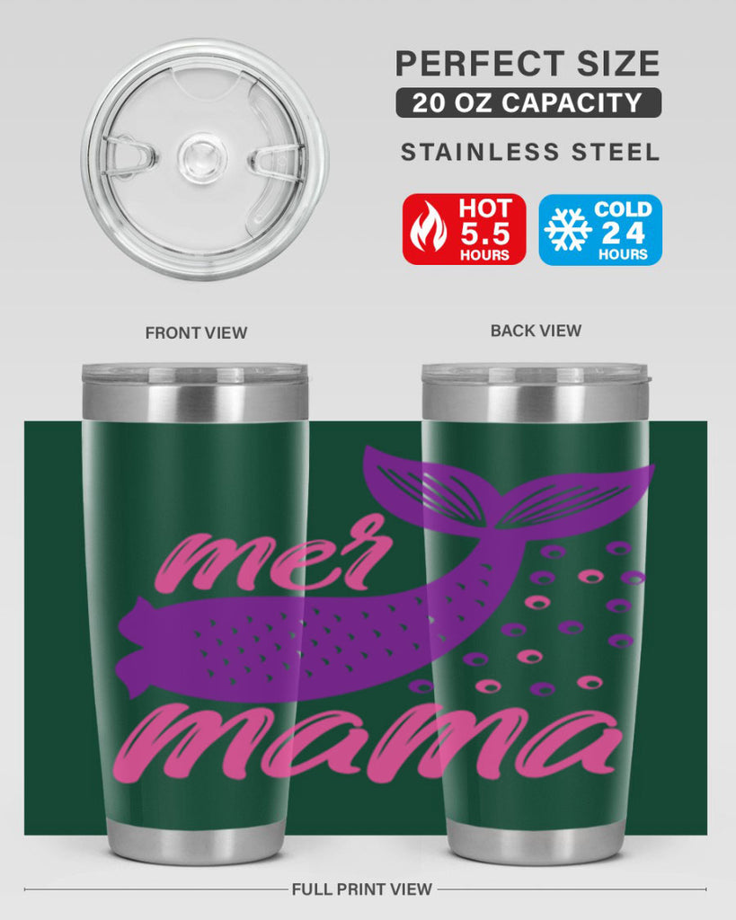 Mer Mama 335#- mermaid- Tumbler
