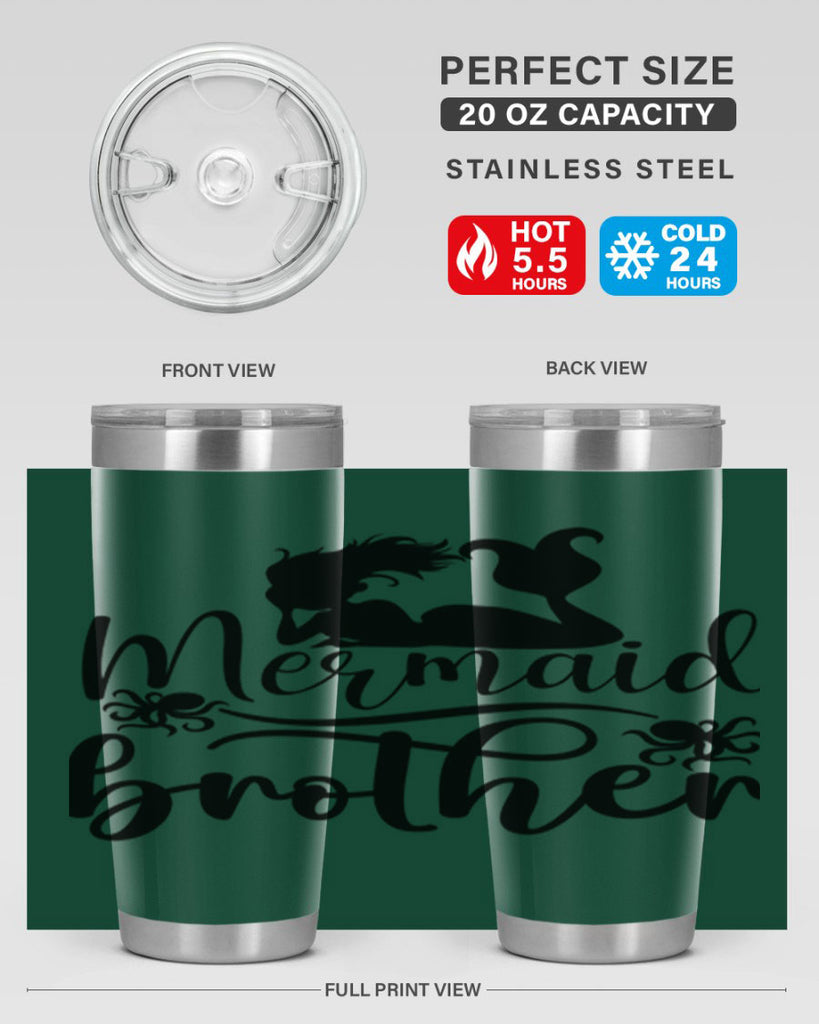 Mermaid Brother 355#- mermaid- Tumbler