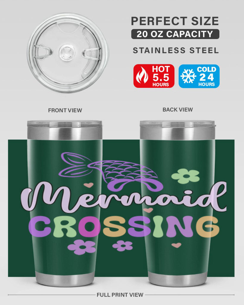 Mermaid Crossing 401#- mermaid- Tumbler