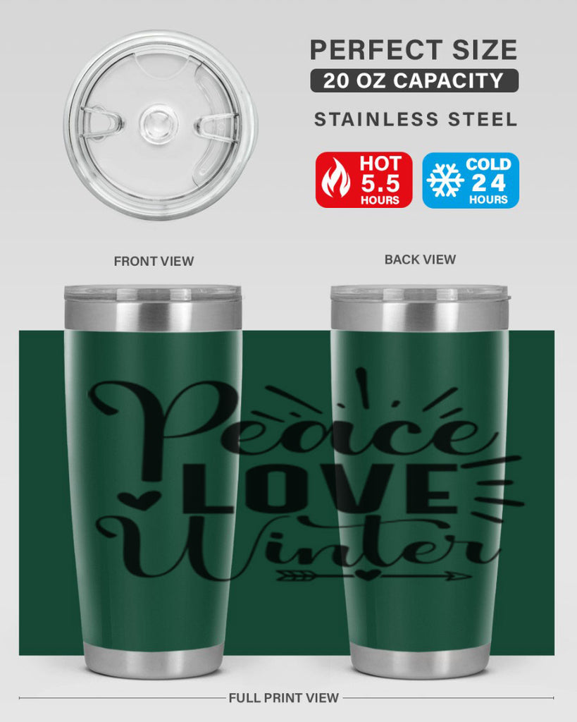 Peace Love Winter 331#- winter- Tumbler