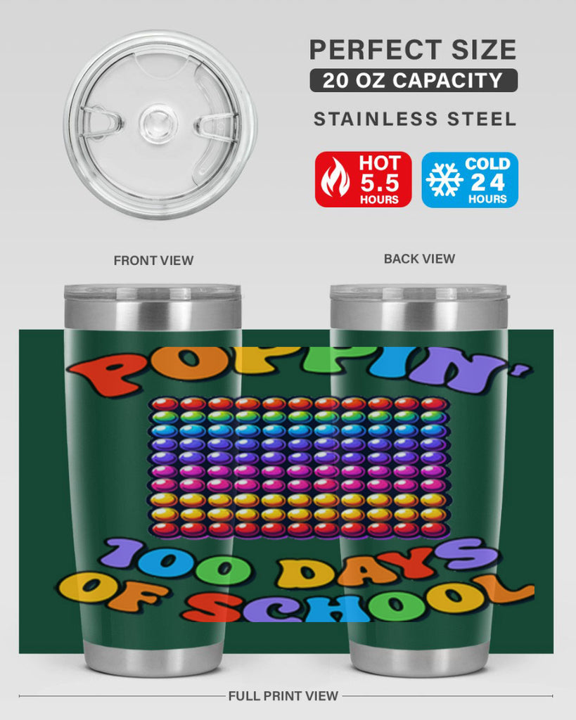 Poppin my way through PNG 54#- 100 days of school- Tumbler