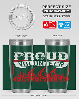 Proud Volunteer Firefighter Style 35#- volunteer- Tumbler