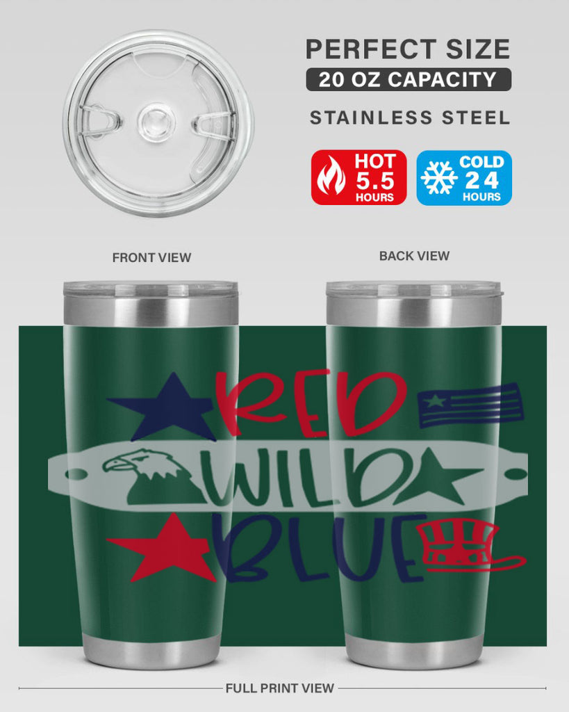 Red Wild Blue Style 171#- Fourt Of July- Tumbler