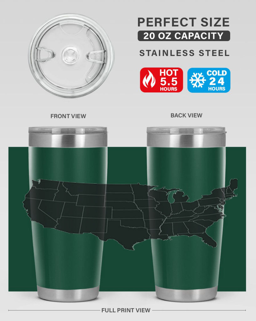 Separate Color Map Style 71#- Fourt Of July- Tumbler