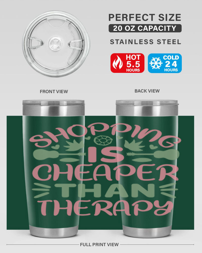 Shopping Is Cheaper Than Therapy 143#- fashion- Cotton Tank