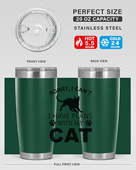 Sorry I Cant Style 116#- cat- Tumbler