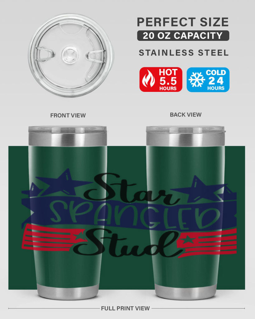 Star Spangled Stud Style 173#- Fourt Of July- Tumbler