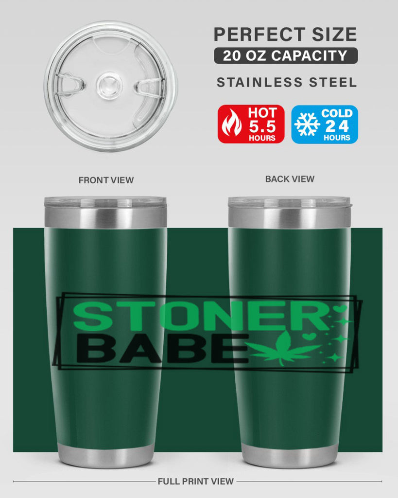 Stoner Babe 258#- marijuana- Tumbler