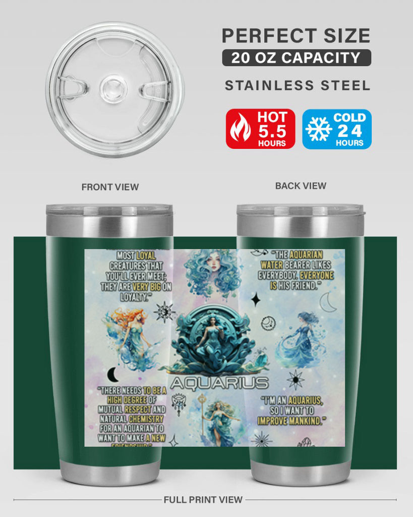 StraightAquarius 468#- zodiac- Tumbler