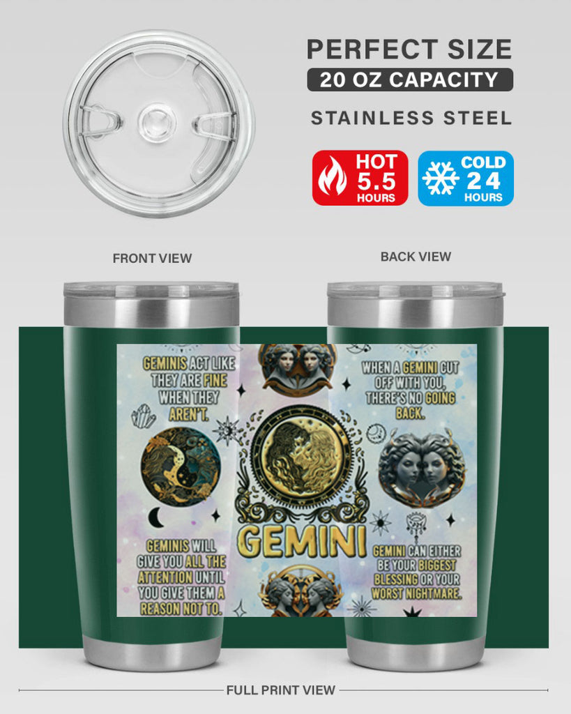 StraightGemini 472#- zodiac- Tumbler