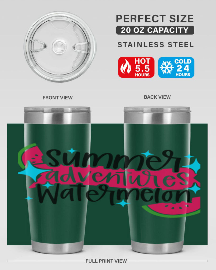 Summer Adventures Watermelon Style 23#- summer- Tumbler