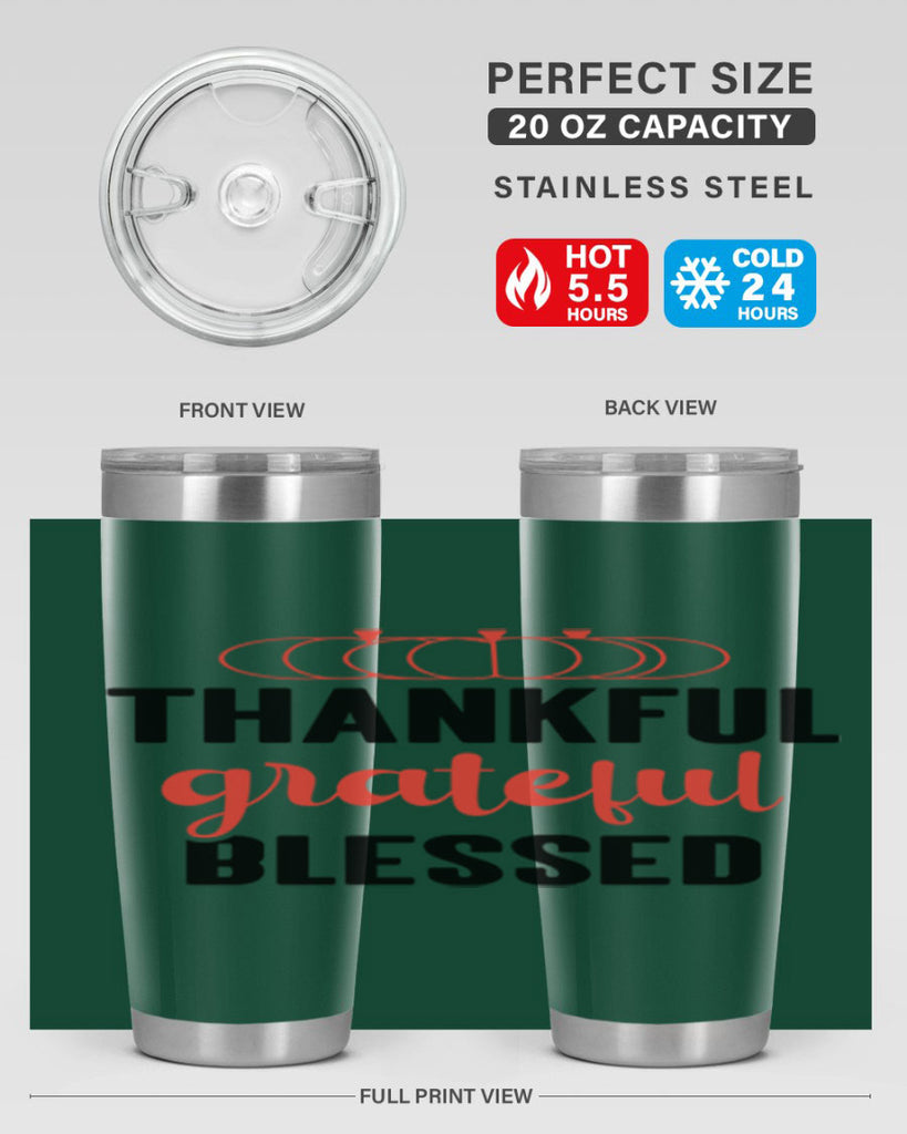 Thankful grateful blessed 603#- fall- Tumbler