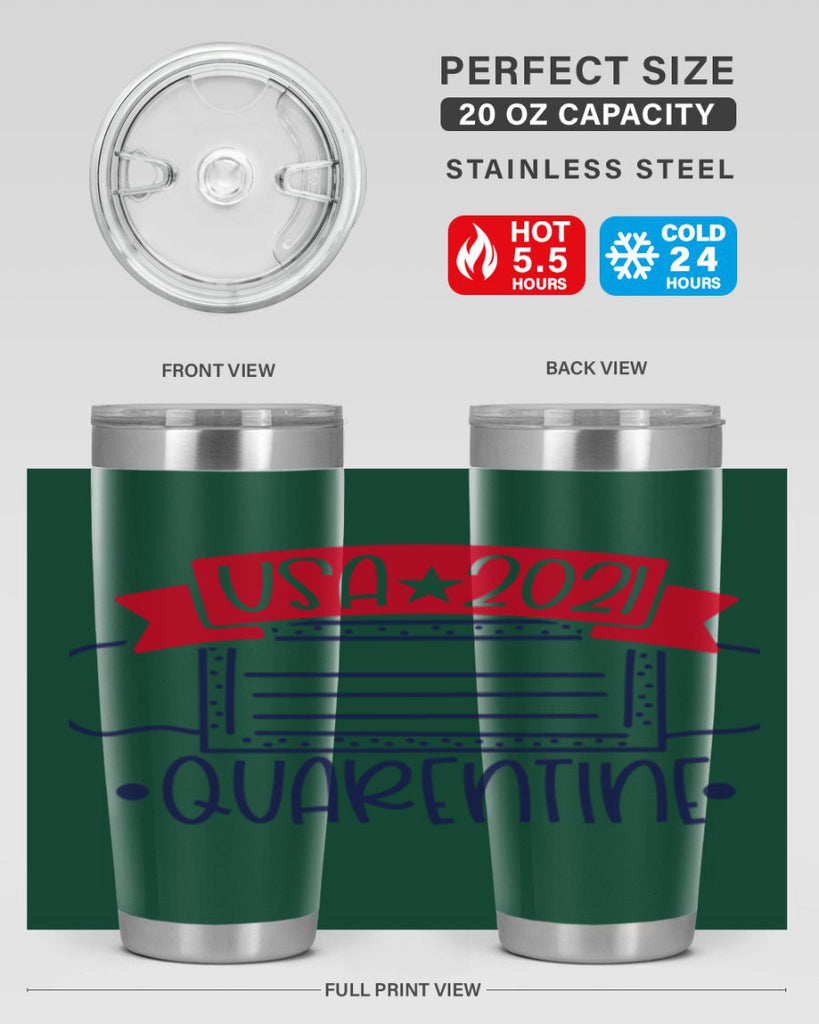 USA Quarentine Style 183#- Fourt Of July- Tumbler