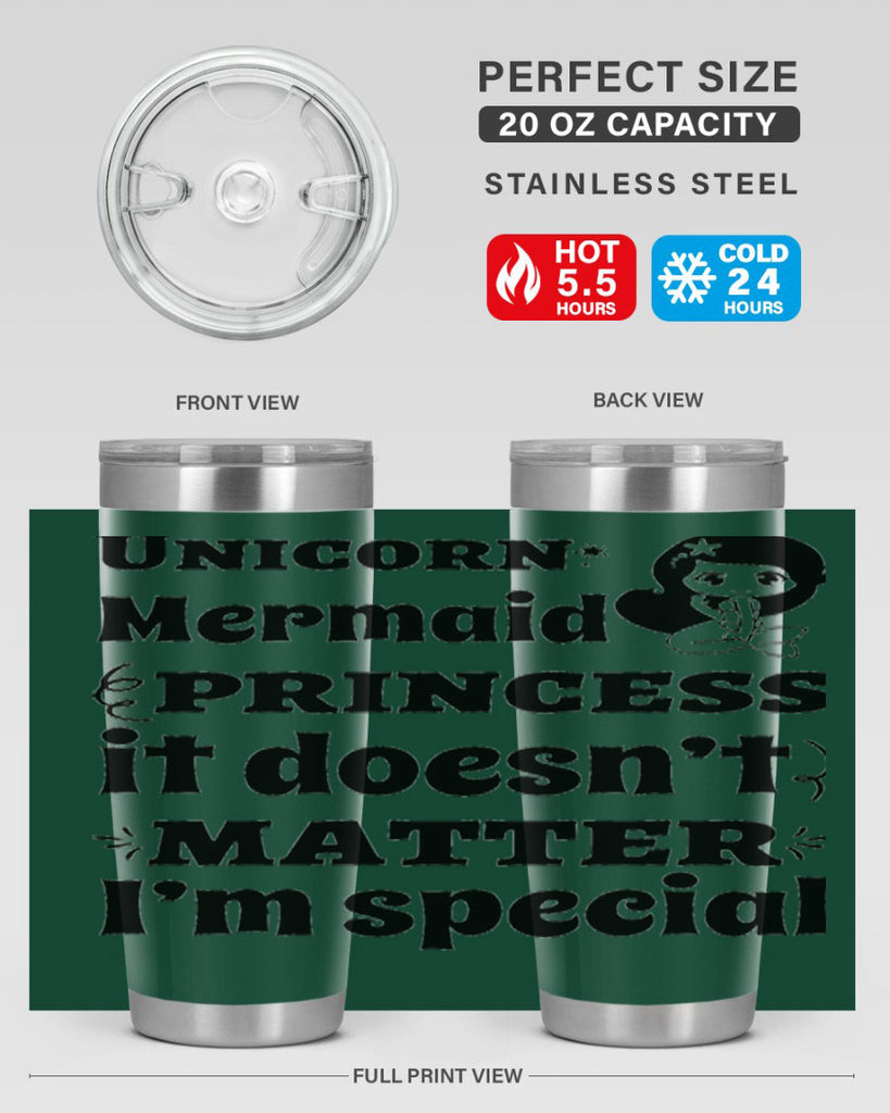 Unicorn Mermaid princess it doesnt 661#- mermaid- Tumbler