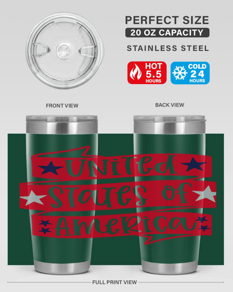 United States Of America Style 177#- Fourt Of July- Tumbler