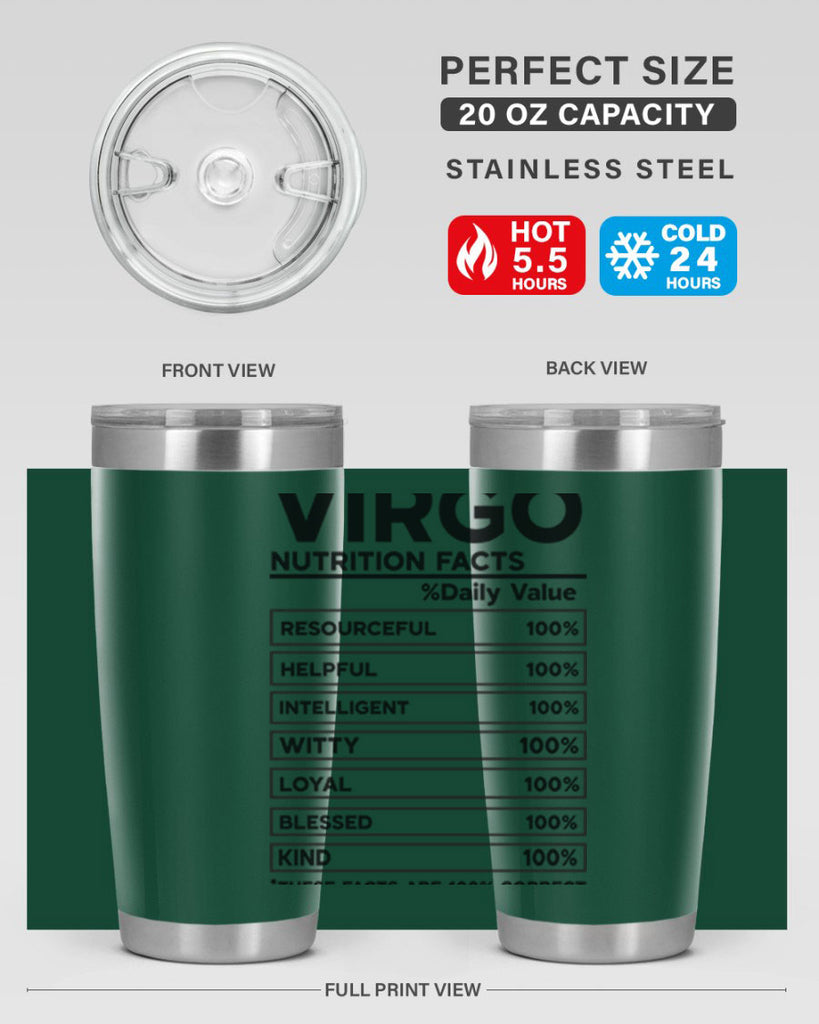 Virgo Nutrition Facts 530#- zodiac- Tumbler