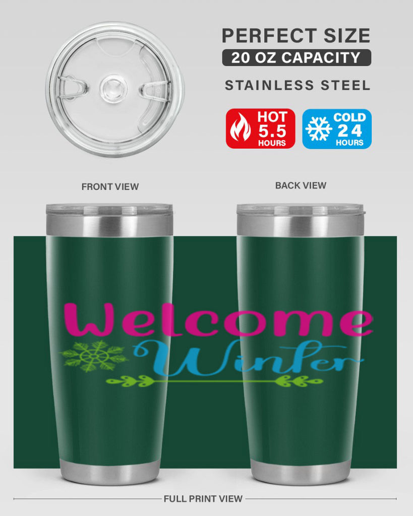 Welcome Winter 473#- winter- Tumbler