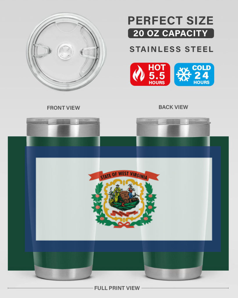 West Virginia 3#- stateflags- Tumbler