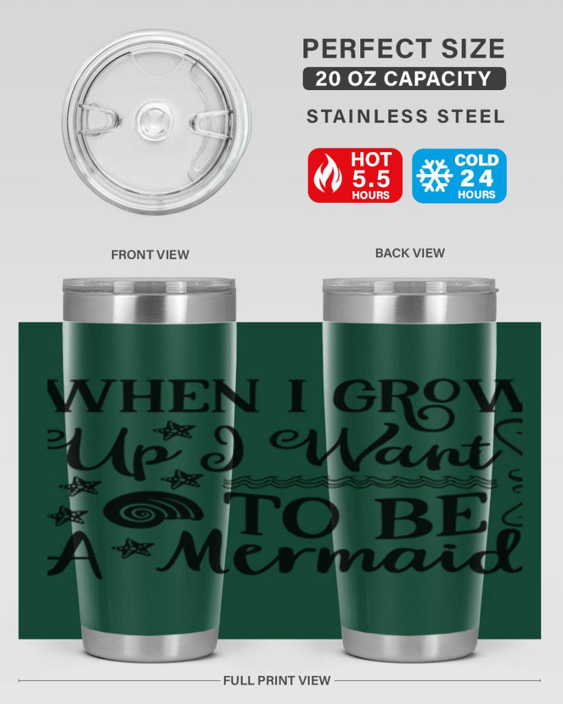 When i grow up i 665#- mermaid- Tumbler
