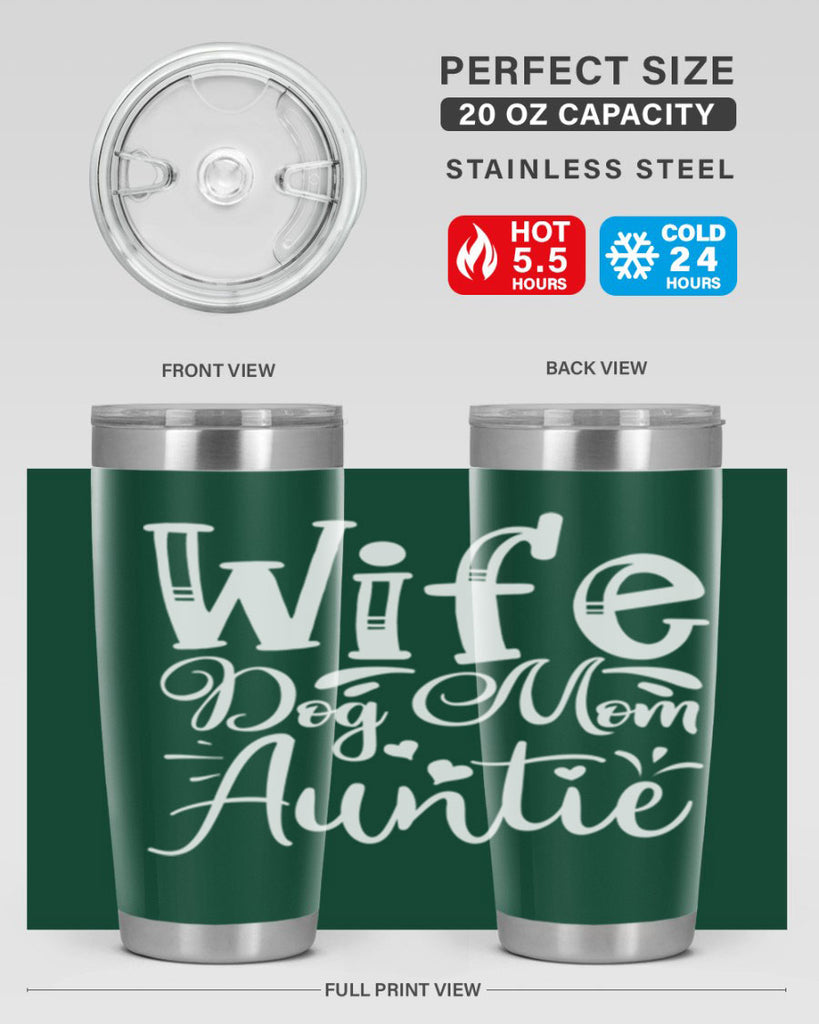 Wife Dog Mom Auntie Style 7#- aunt- Tumbler