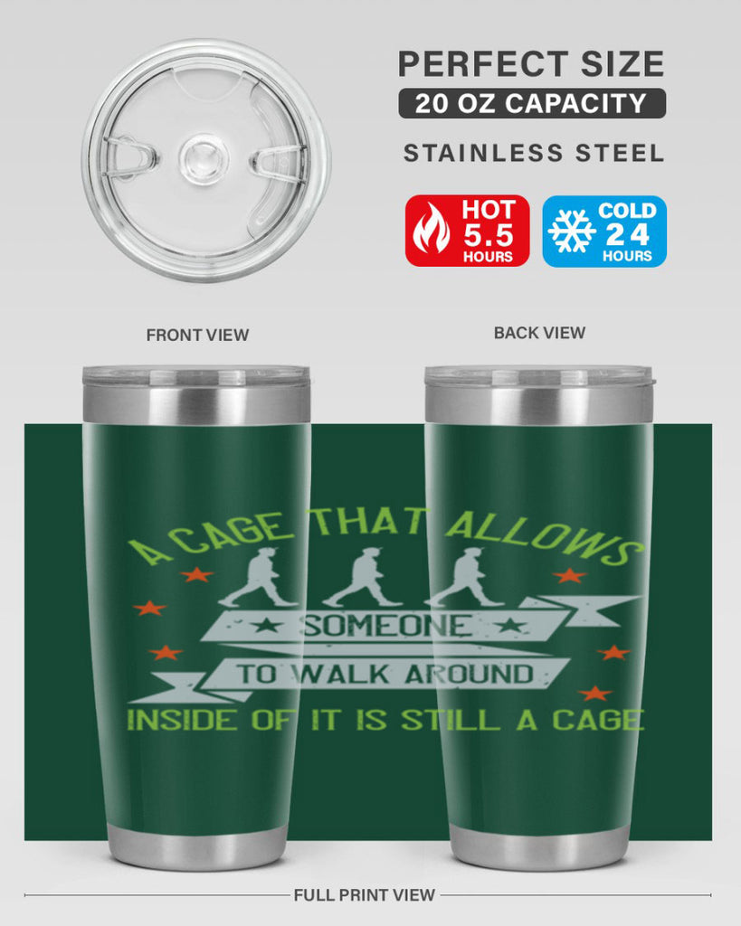 a cage that allows someone to walk around inside of it is still a cage 99#- walking- Tumbler