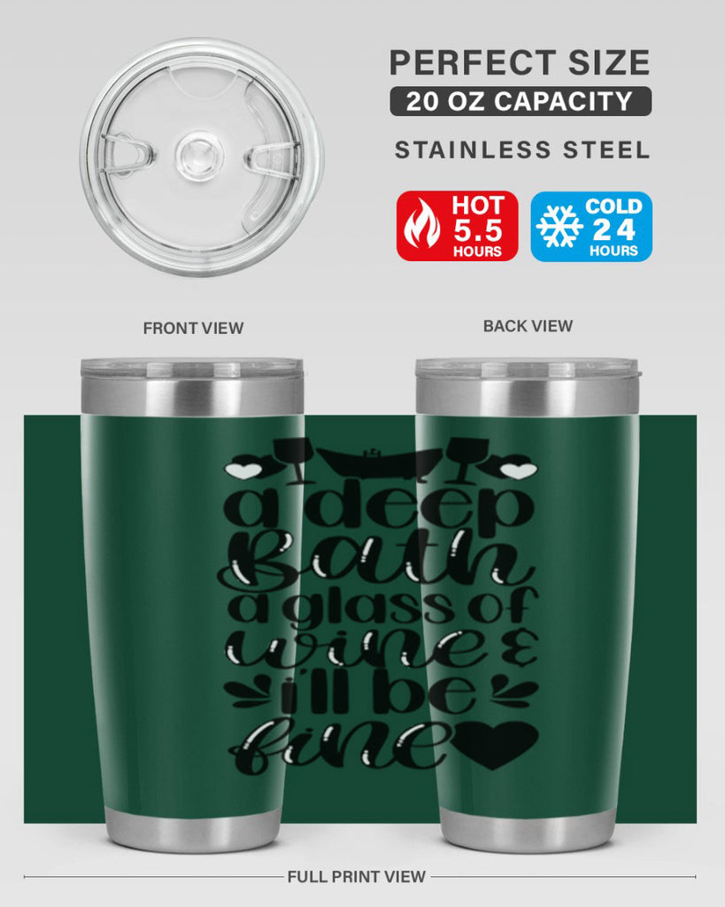 a deep bath a glass 48#- bathroom- Tumbler