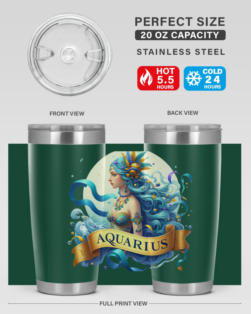 aquarius 84#- zodiac- Tumbler
