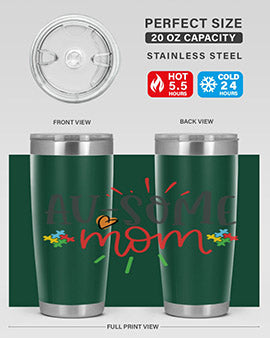 ausome mom Style 4#- autism- Tumbler