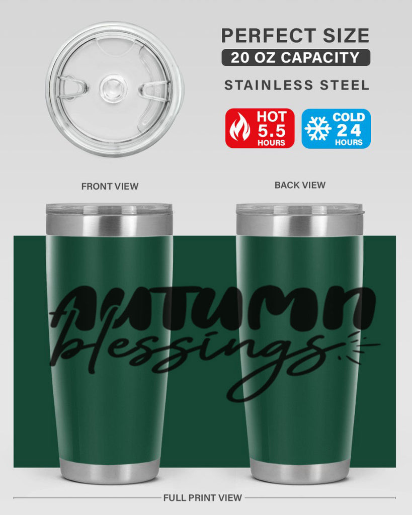 autumn blessings 65#- thanksgiving- Tumbler