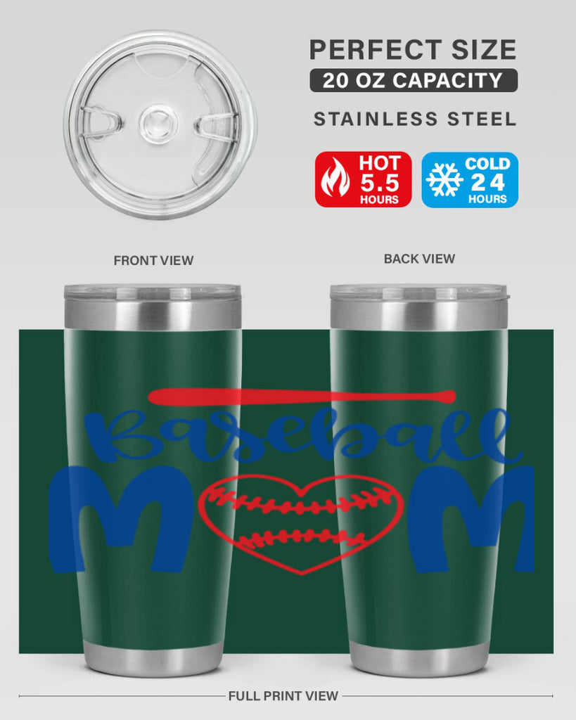 baseball mom 2077#- baseball- Tumbler