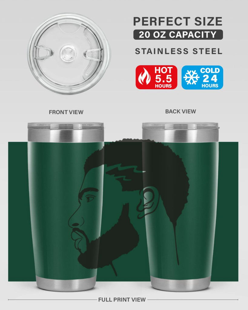 beardman 52#- black men - boys- tumbler