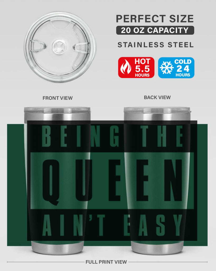 being the queen aint easy 258#- black words phrases- Cotton Tank