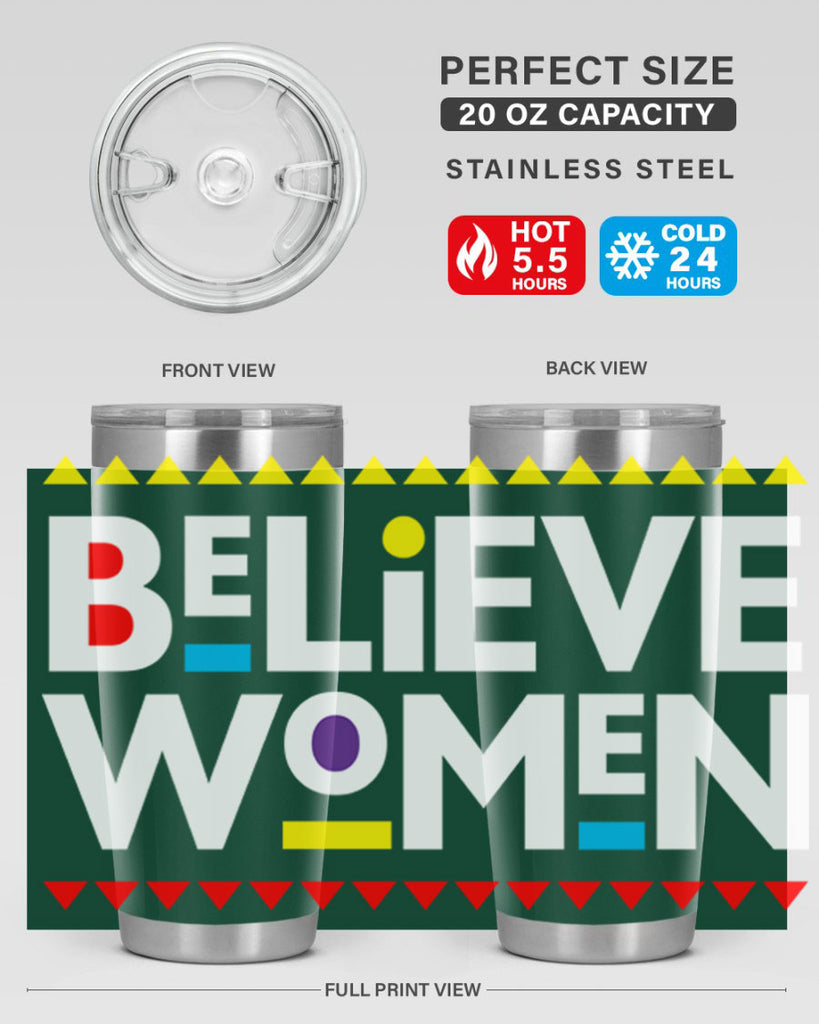 believewomen 254#- black words phrases- Cotton Tank