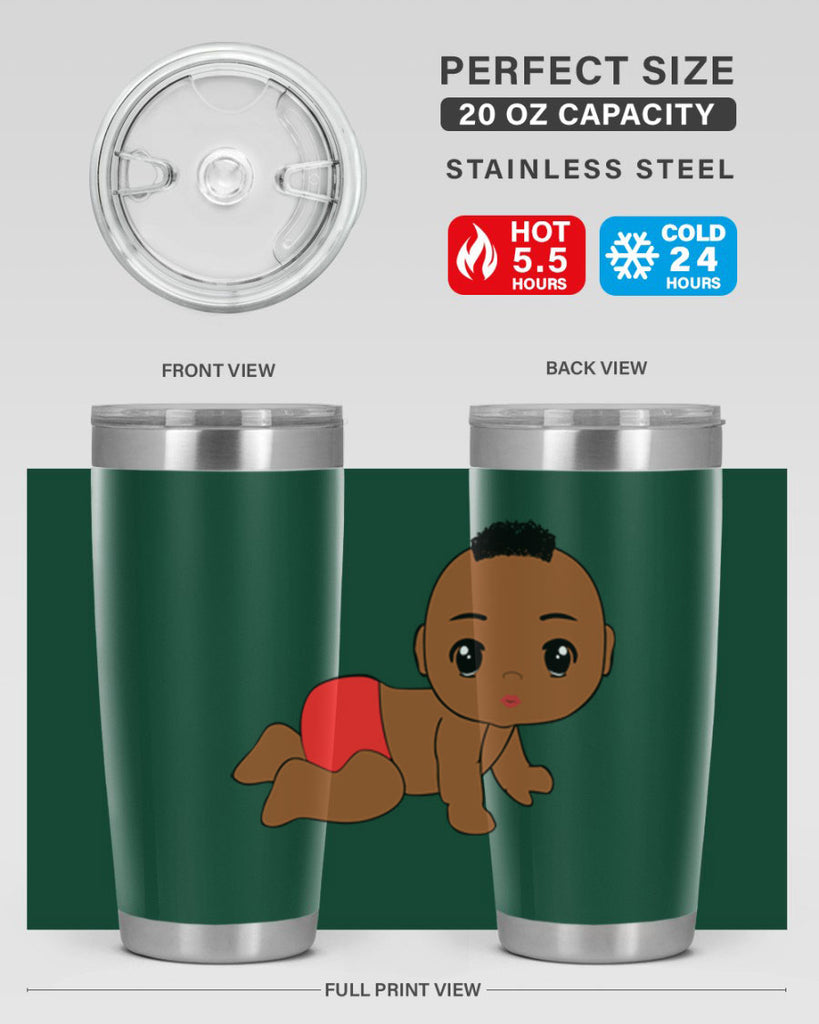 black baby boy 5#- black men - boys- tumbler