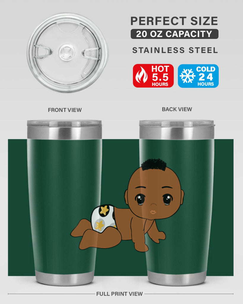 black baby boy 6#- black men - boys- tumbler