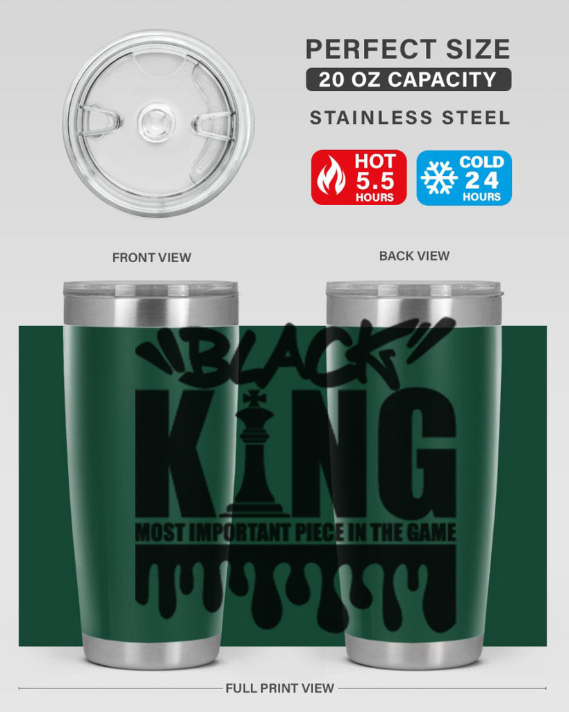 black king 174#- black words phrases- Cotton Tank