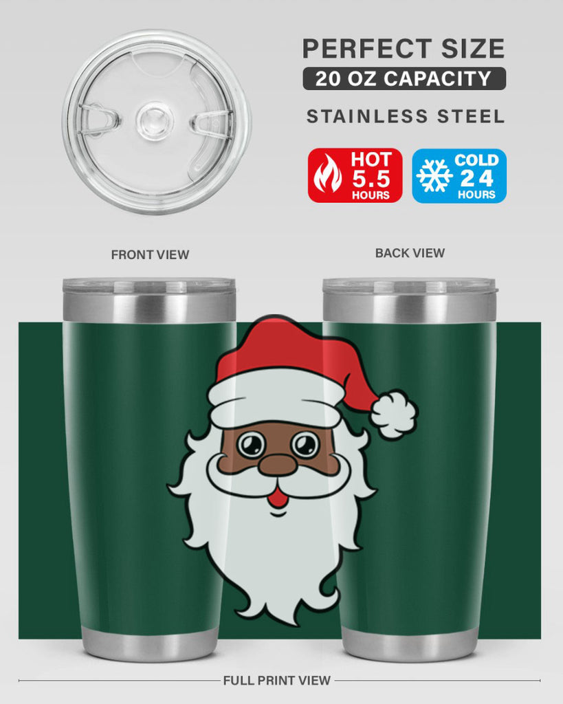 black santa 25#- black men - boys- tumbler