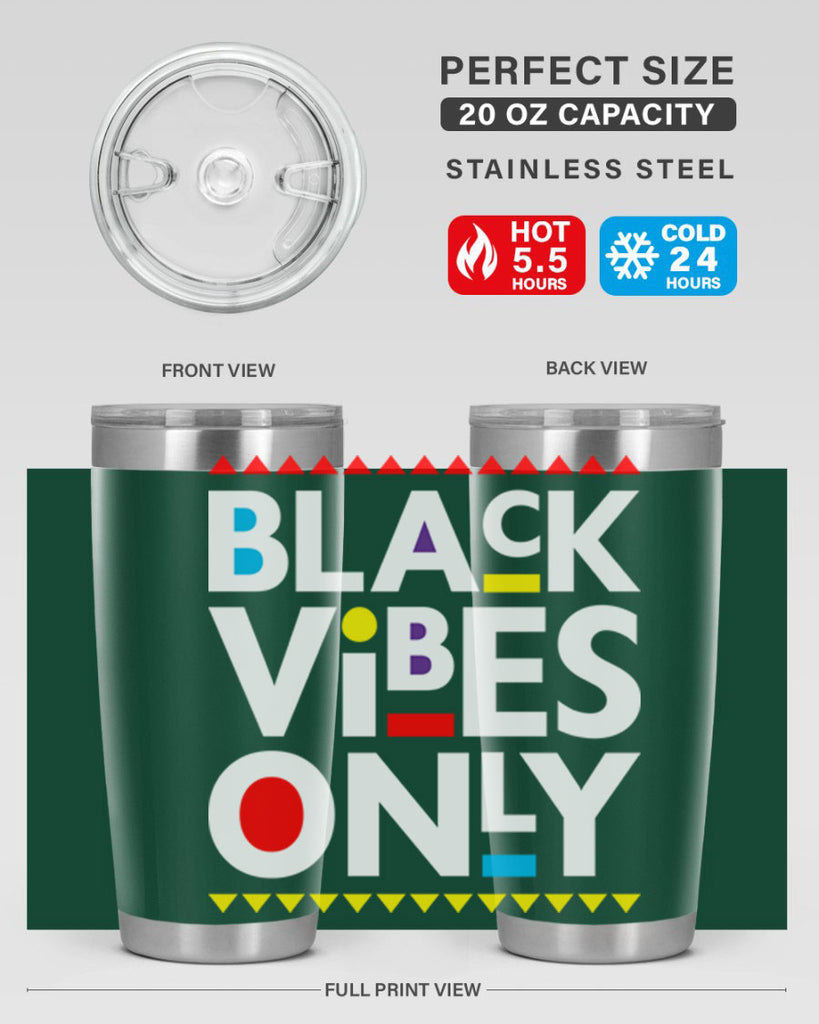 black vibes only 217#- black words phrases- Cotton Tank
