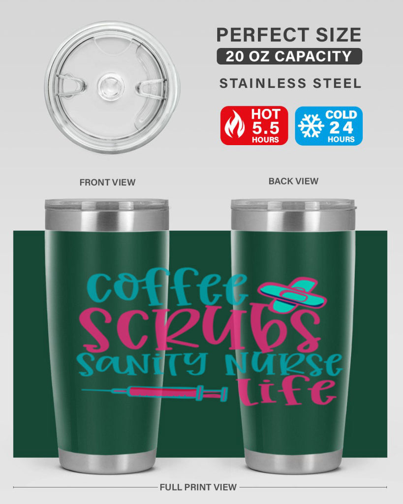 coffee scrubs sanity nurse life Style 390#- nurse- tumbler