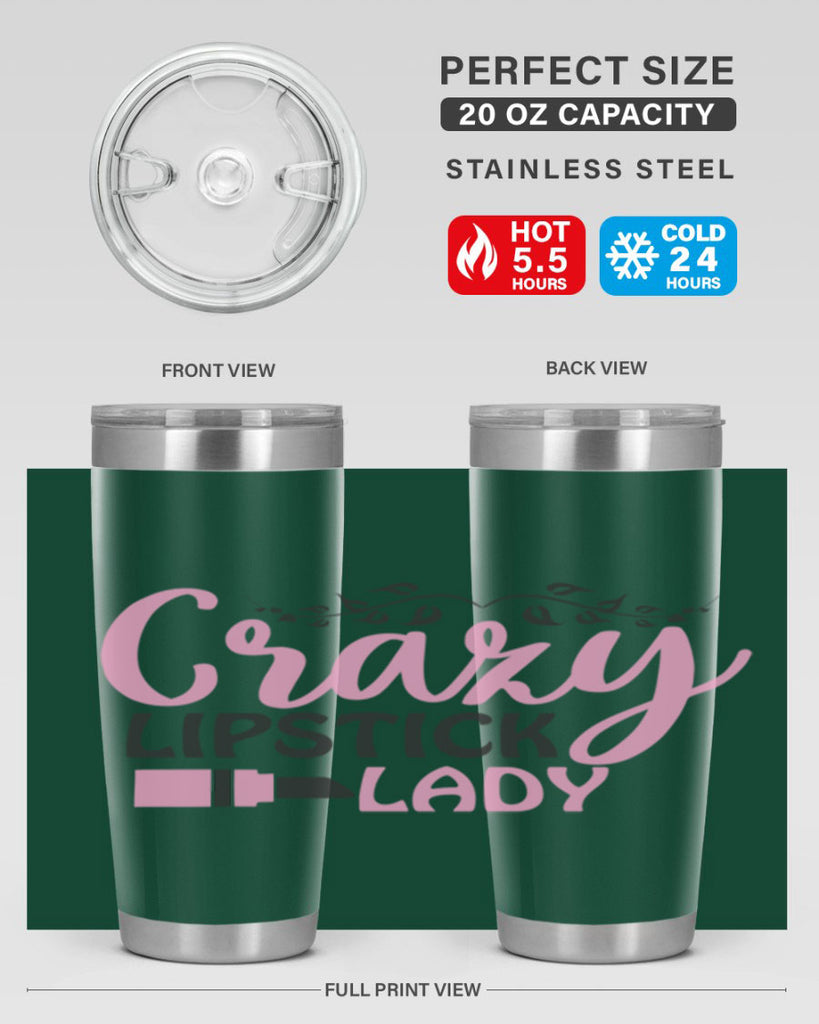 crazy lipstick lady Style 159#- make up- Tumbler