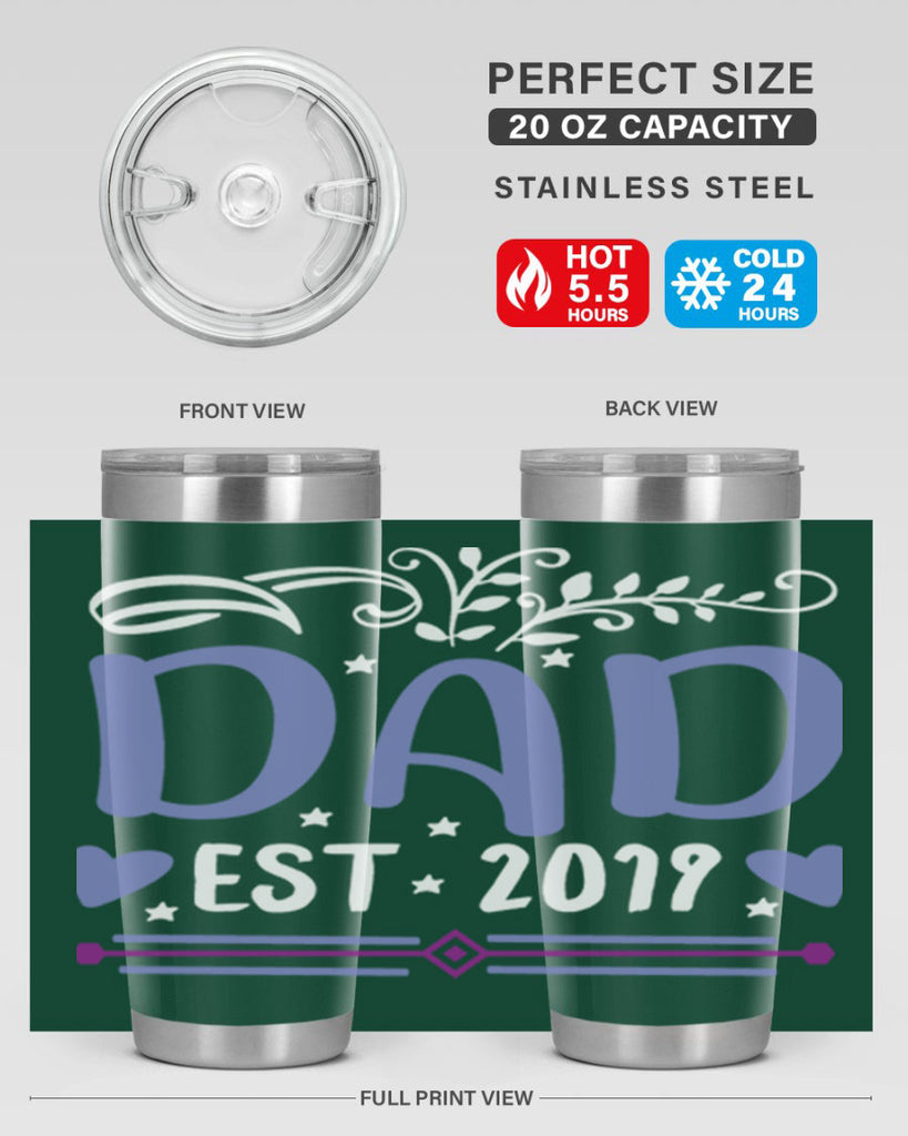 dad est 100#- fathers day- Tumbler