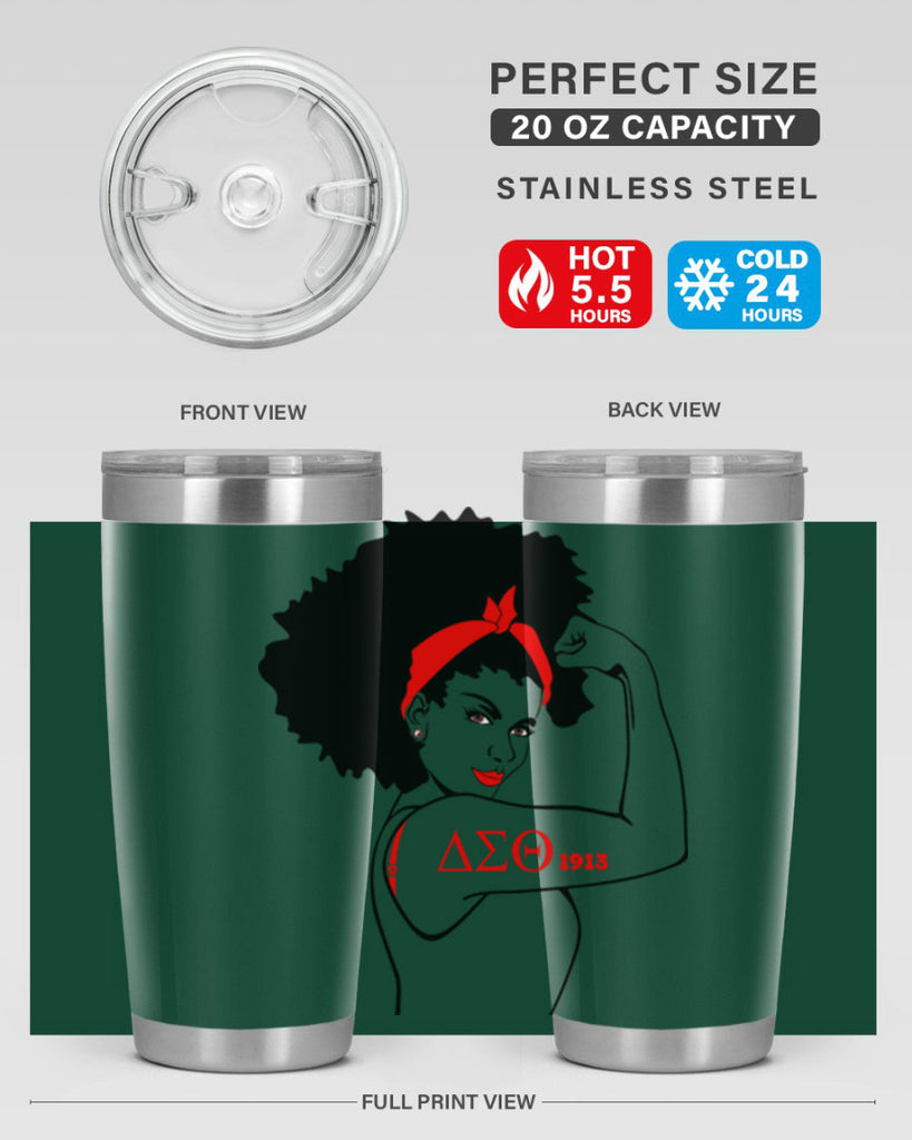 delta sigma theta 6#- black words phrases- Cotton Tank
