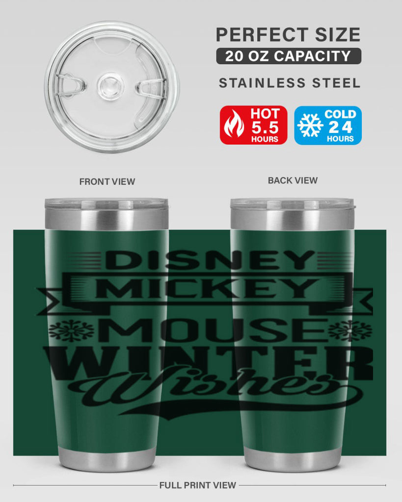 disney mickey mouse winter wishes 93#- winter- Tumbler