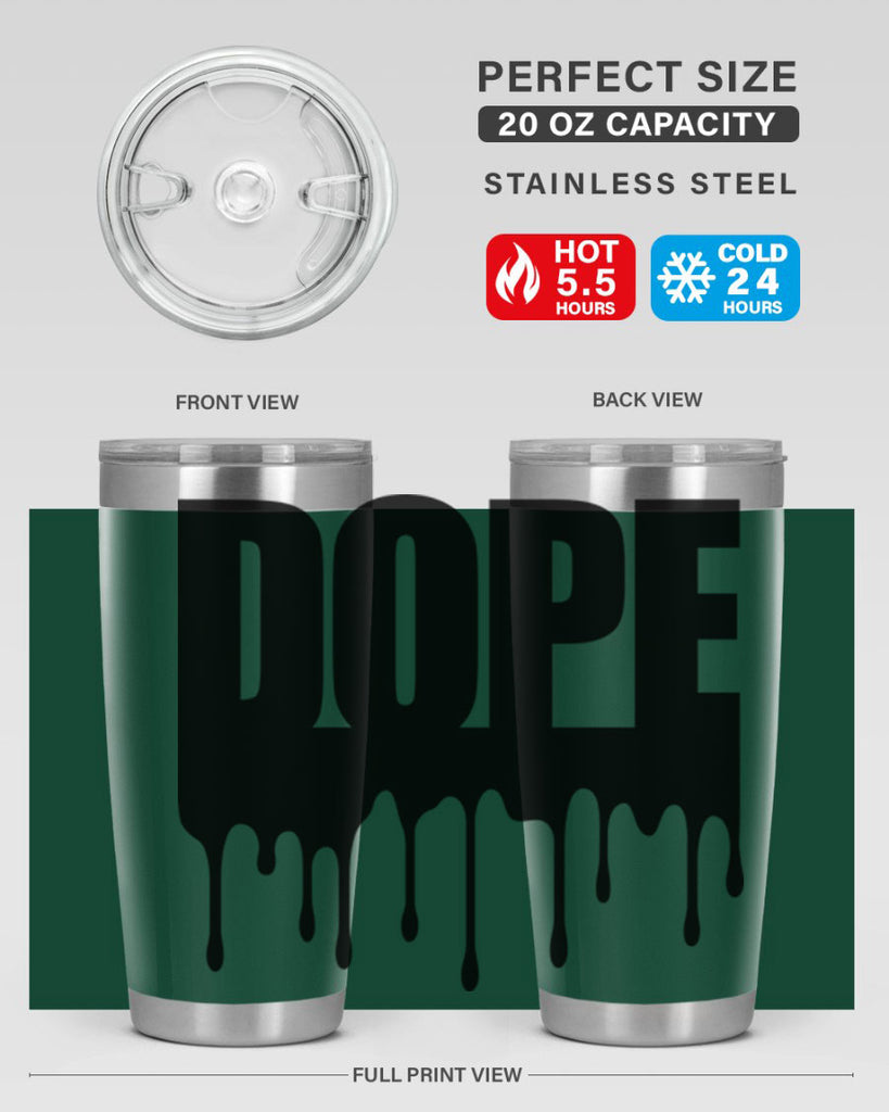 dope drip 166#- black words phrases- Cotton Tank