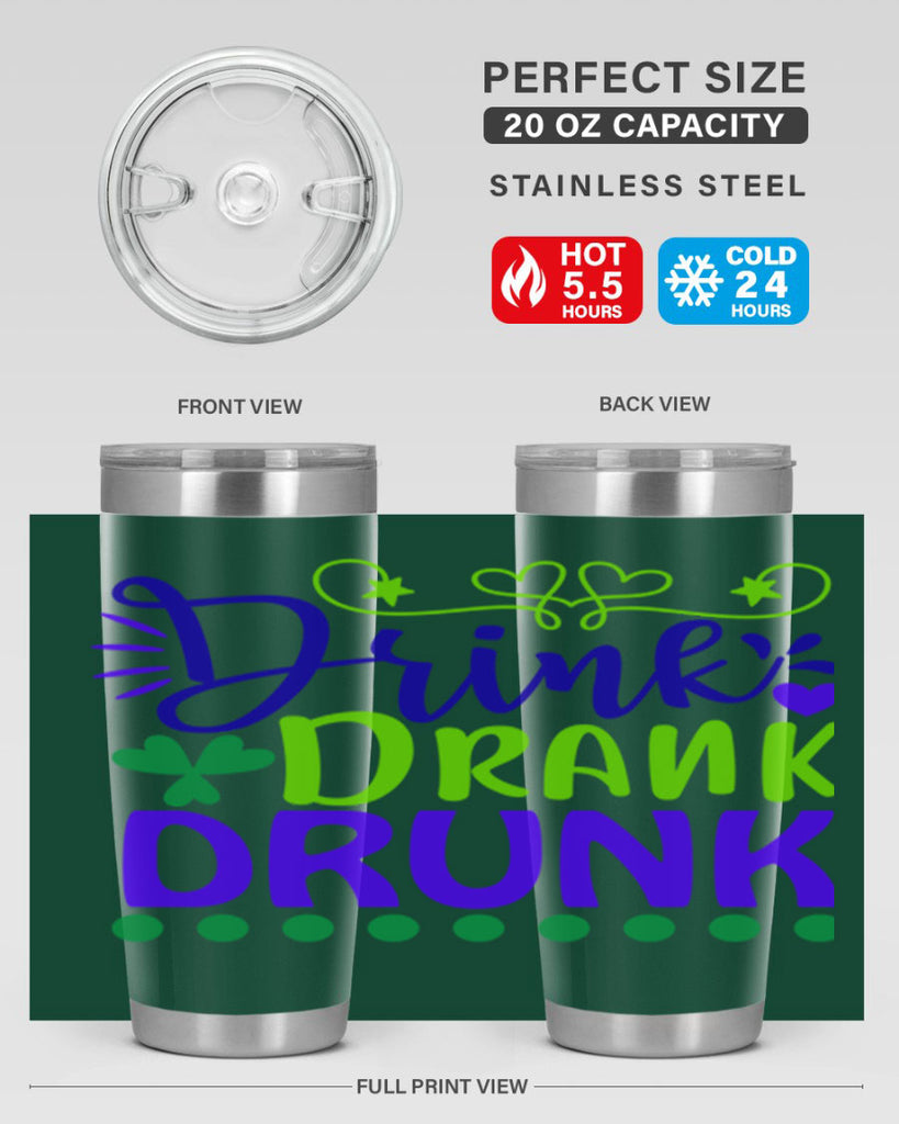drink drank drunk 22#- mardi gras- Tumbler